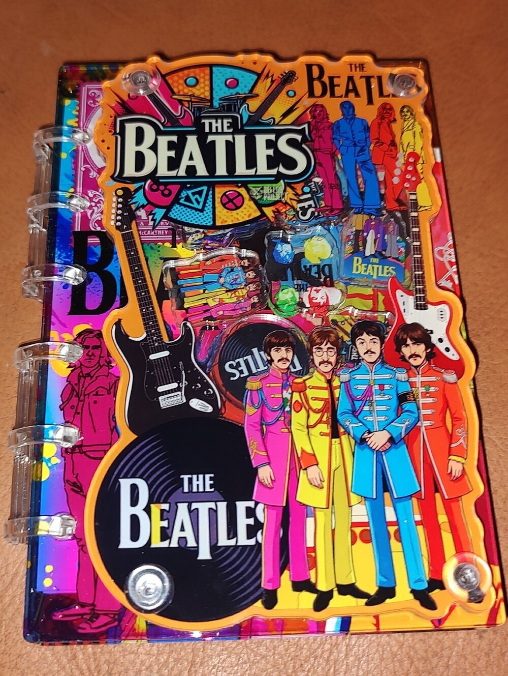 New! A7 Size The Beatles Acrylic Shaker Notebook With Paper